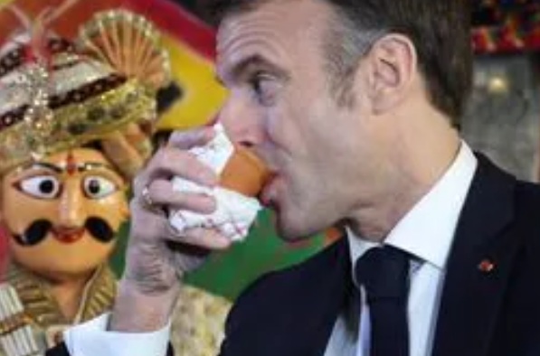 PM Modi, French President Macron interact over a cup of chai in Jaipur, use UPI for payment